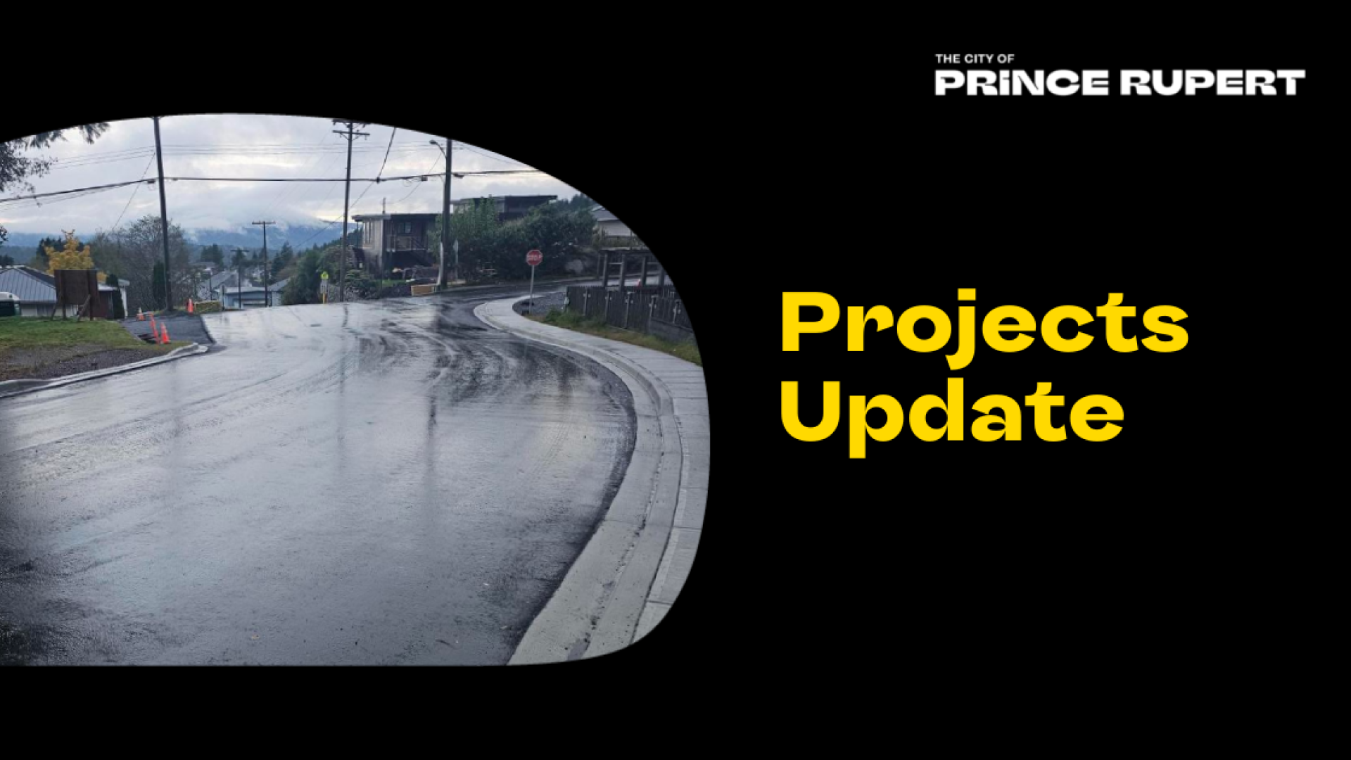 Newly paved roadway