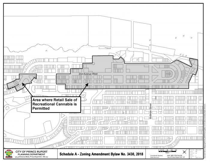 Map of downtown Prince Rupert.
