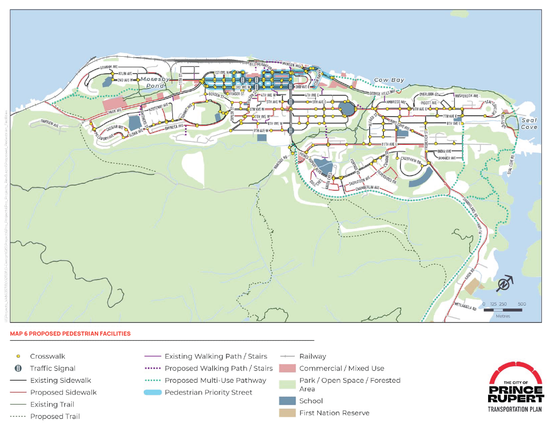 map of proposed pedestrian facilities