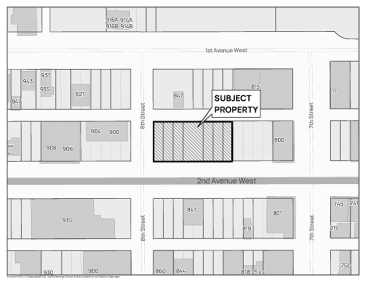 To rezone lots from C1 to C6 with site specific height restrictions