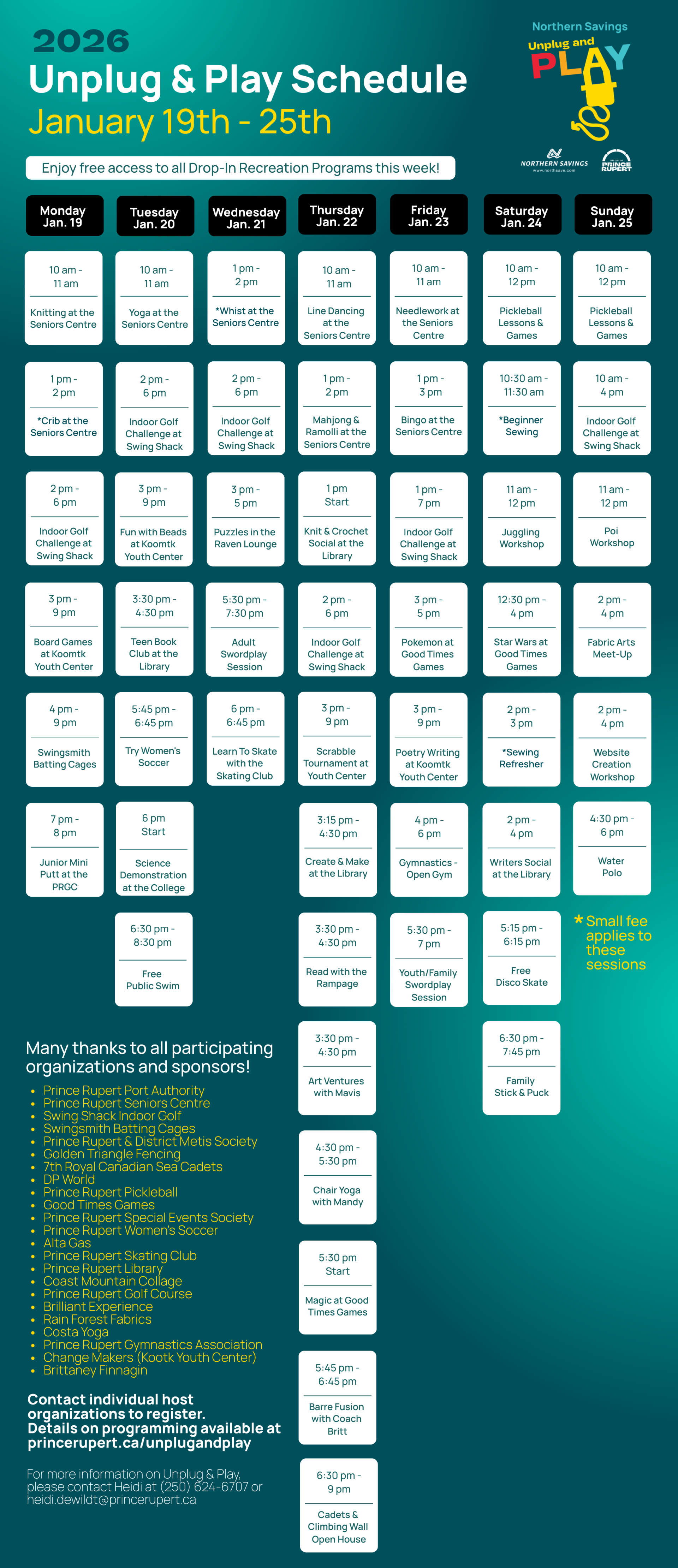 Unplug & Play 2026 Event Calendar